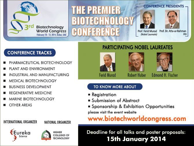 3rd Biotechnology World Congress Dubai, UAE