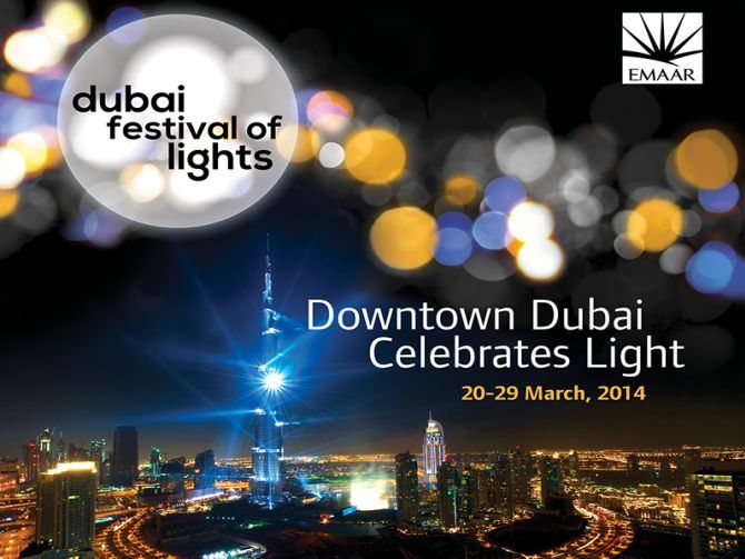 Dubai Festival of Lights, Ville de Lyon’s Festival of Lights, Festival of Lights, Light Festival, Waterfront, Burj Khalifa