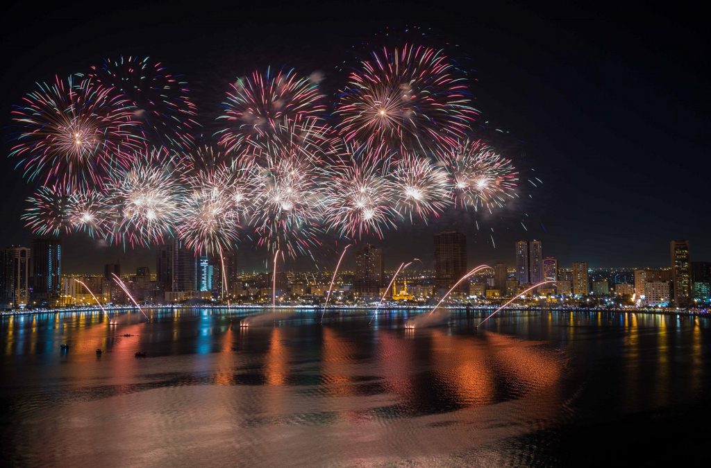 New Year Fireworks Sharjah 2019, United Arab Emirates