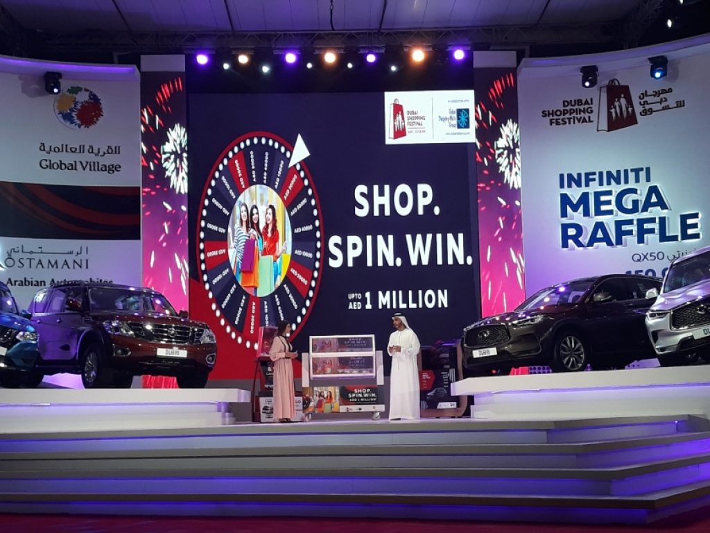 Dubai Shopping Malls Group DSMG Malls Raffle Draws Spin the wheel