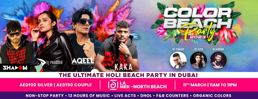 Holi Festival Color Beach Party 2023