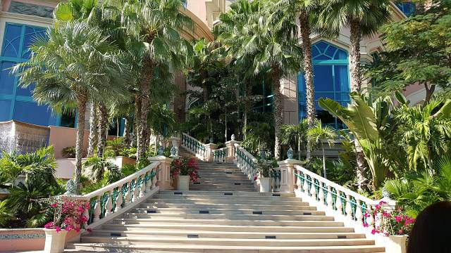 Atlantis hotel Dubai - The Palm Hotel review - steps