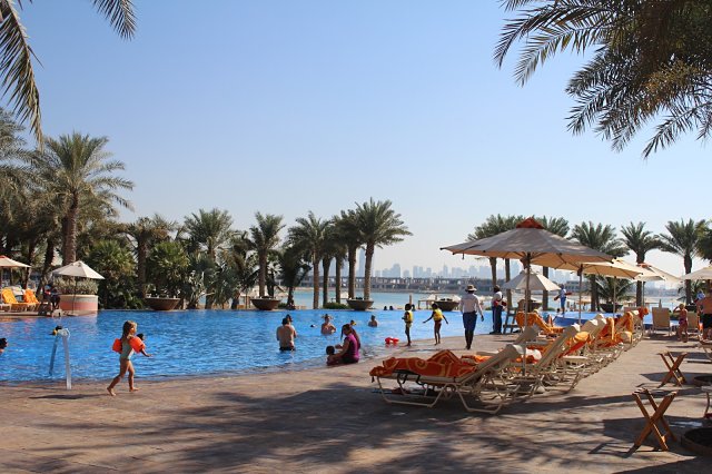 Atlantis, The Palm Hotel Dubai - Pool area side view