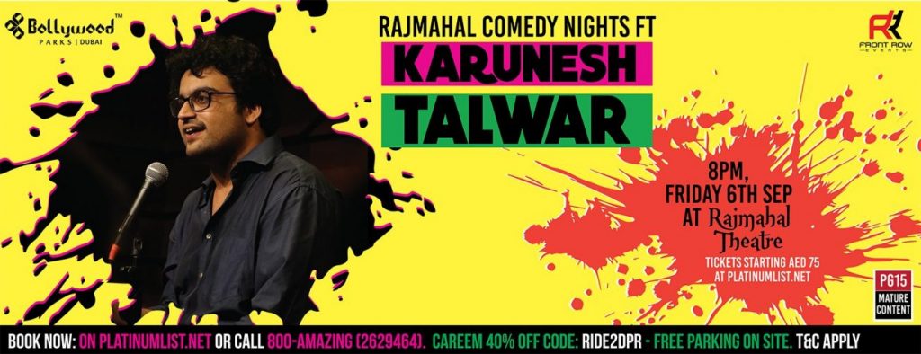 Comedy Nights with Karunesh Talwar Dubai 2019