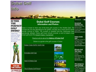 Dubai Golf Information