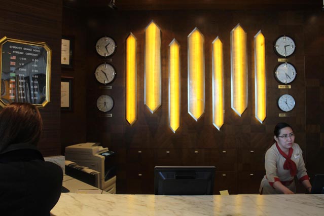 Emirates Grand Hotel Dubai UAE Reception – Review