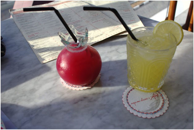 Lemonade Batrouniye and Pomegranate juice.