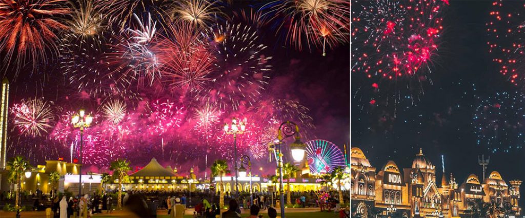 New Year Fireworks 2019 Global Village, Dubai, United Arab Emirates