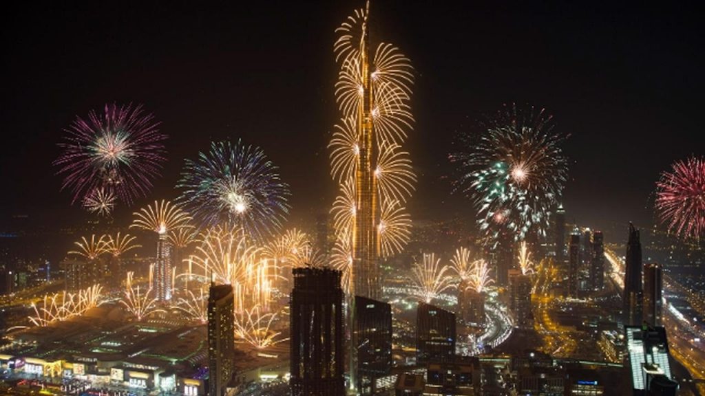 New year's eve fireworks Dubai