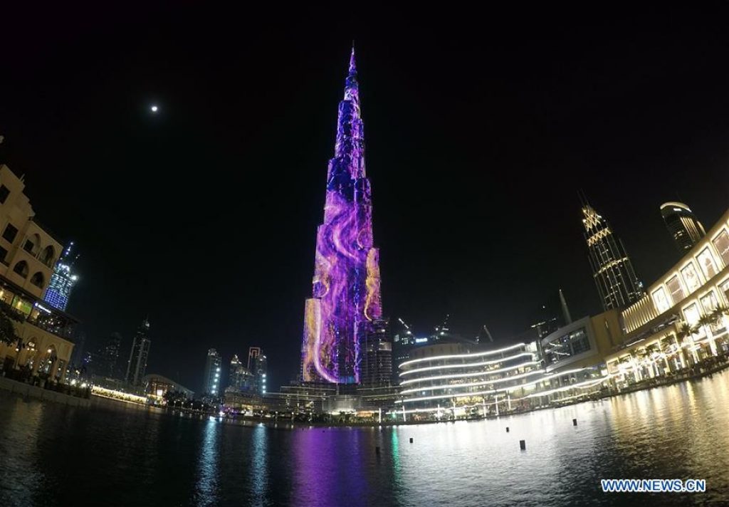 Om indstilling forholdsord Blinke Ramadan Light show at Burj Khalifa Dubai, United Arab Emirates