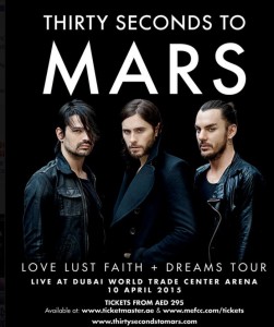 Thirty Seconds to Mars in Dubai 2015