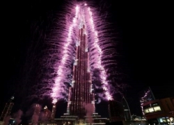 New Year fireworks 2019 at Burj Khalifa