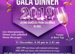 New Year’s Eve Gala Dinner 2019 At Cassells Al Barsha Hotel, Dubai, United Arab Emirates