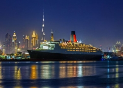 Queen Elizabeth 2 ship is now a floating hotel in Dubai