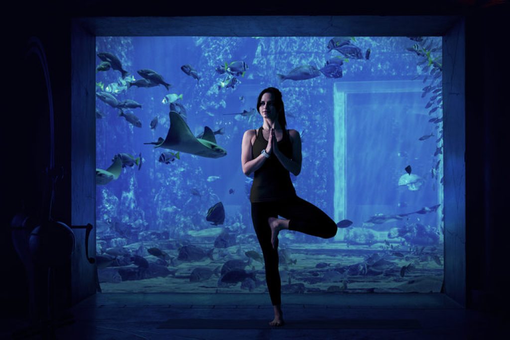 Underwater Yoga at The Lost Chambers Aquarium