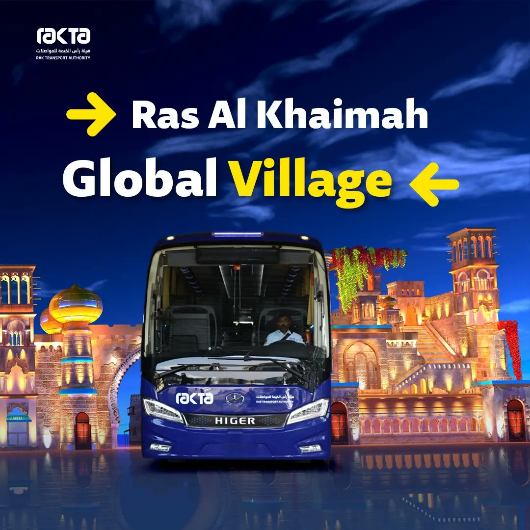 Public Bus Linking from Ras Al Khaimah to Dubai Global Village