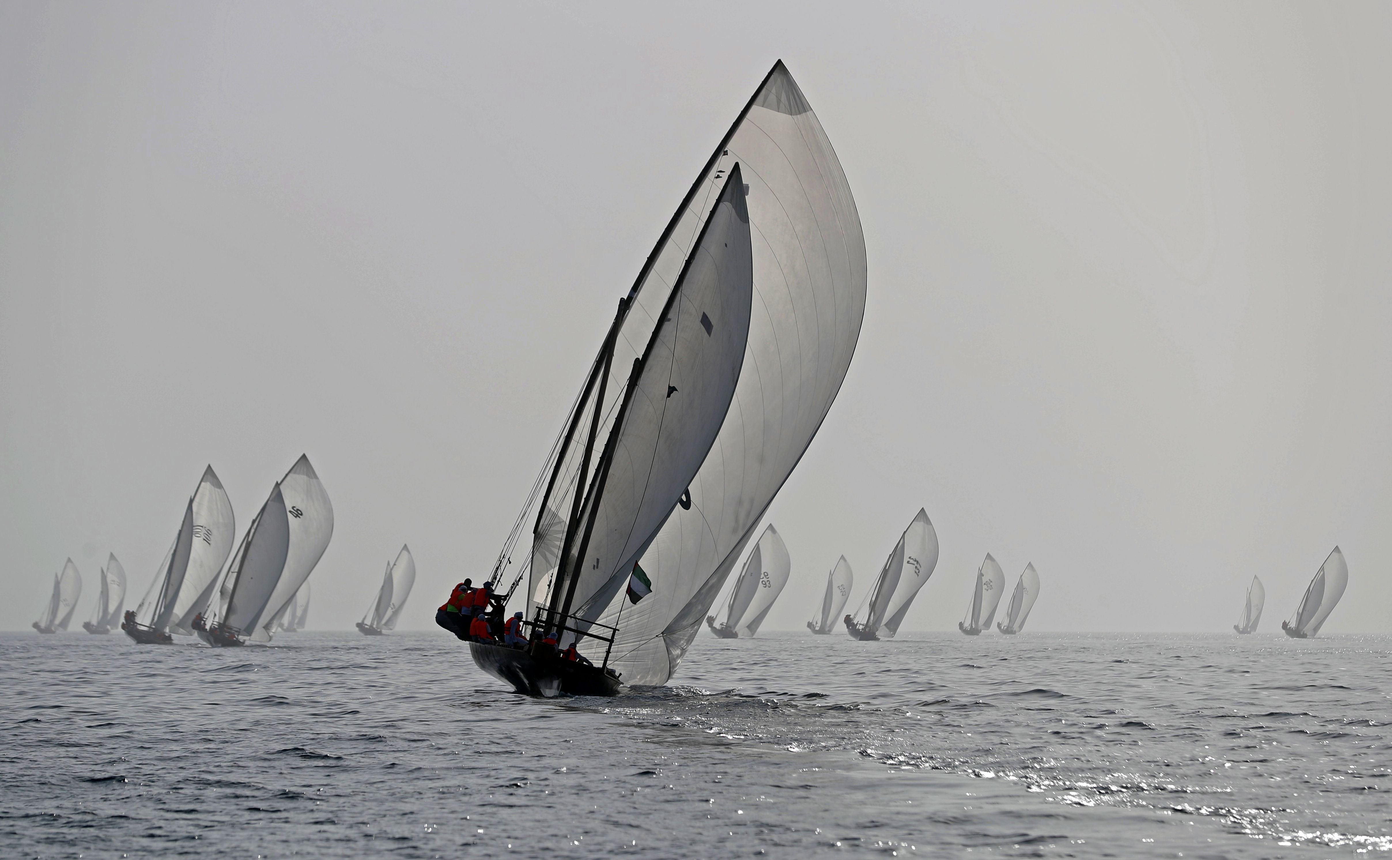 60ft Traditional Dhow Sailing Race Heat 2 on Dec 21st at Dubai International Marine Club