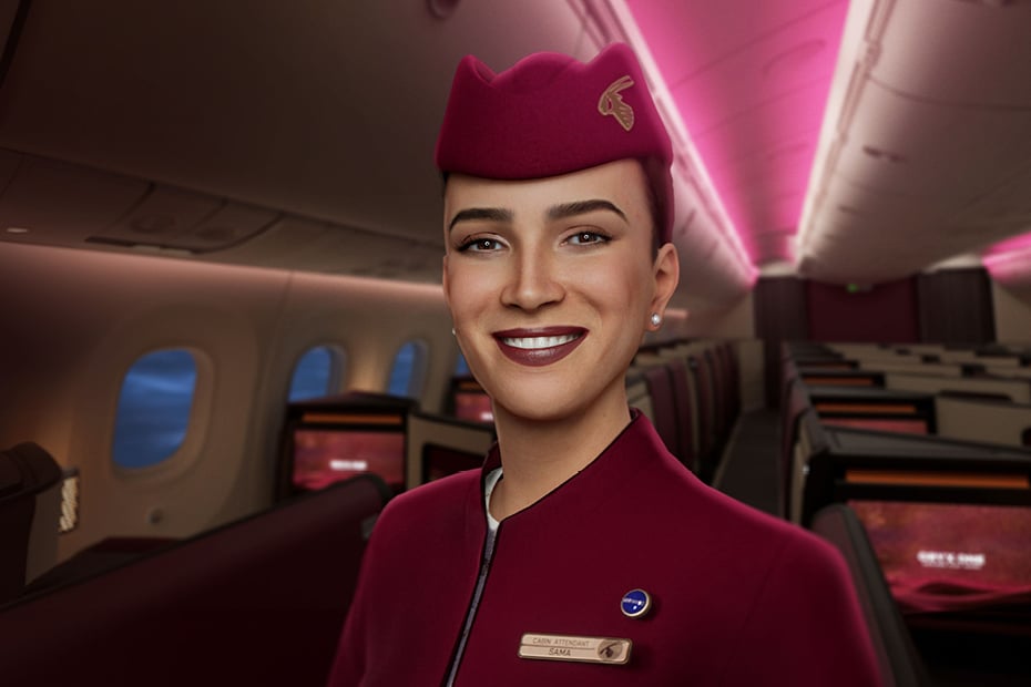 Human like AI Cabin Crew