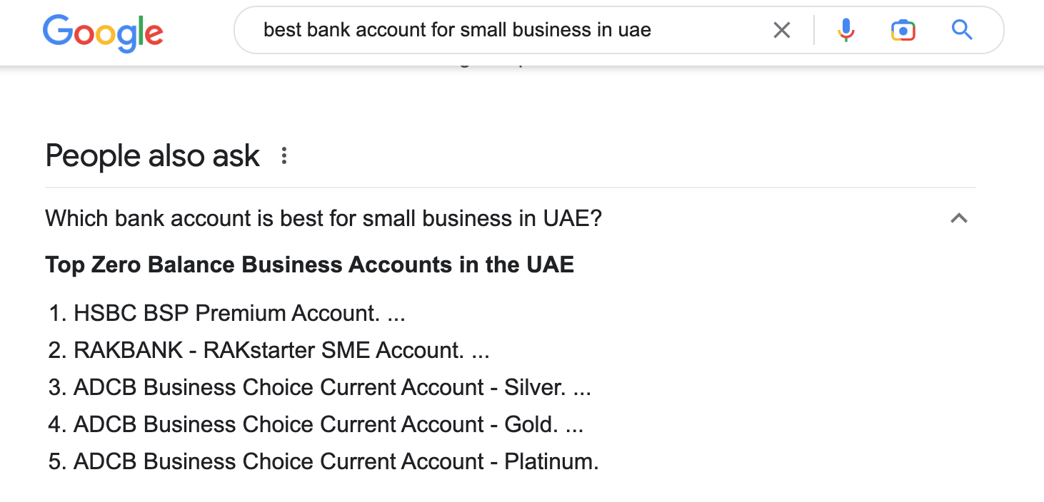 Best bank account for small businesses in UAE