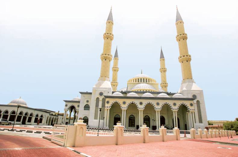 Blue Mosque - Al Farooq Omar Bin Al Khattab Mosque Dubai UAE