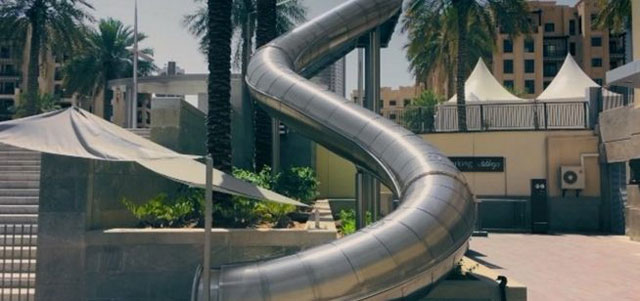 Downtown Slide Dubai – Place to visit in Dubai, UAE.