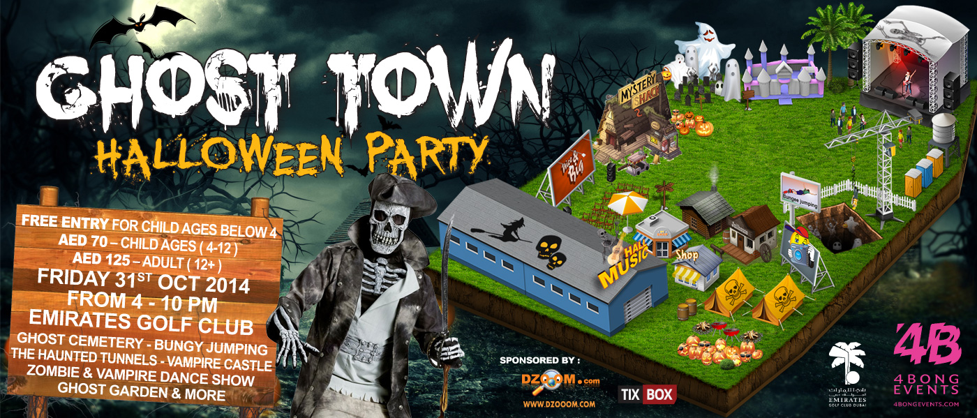 Ghost town halloween party in Dubai