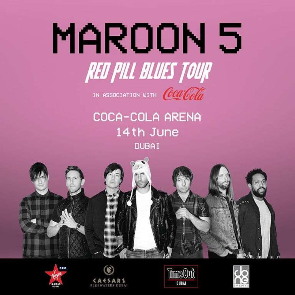 Maroon 5 Live in Dubai at CocaCola Arena , United Arab Emirates