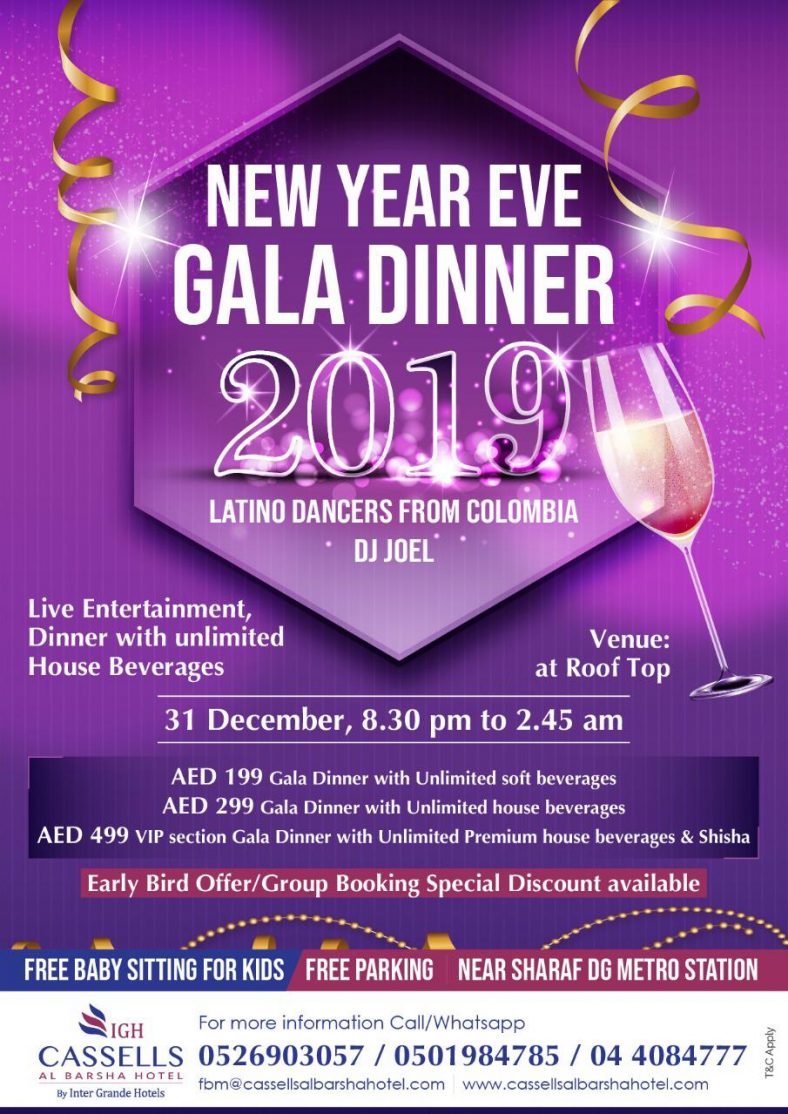 new year's eve gala dinner dubai