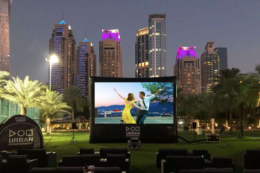 Outdoor cinema at Dubai Festival City