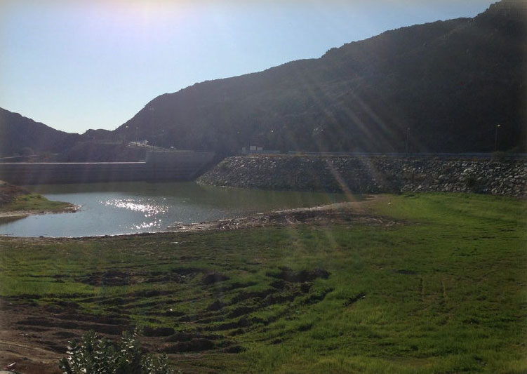 Shawka dam front view